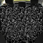 Black And White Cherry Blossom Print Pet Car Back Seat Cover