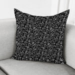 Black And White Cherry Blossom Print Pillow Cover