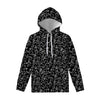Black And White Cherry Blossom Print Pullover Hoodie
