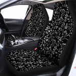 Black And White Cherry Blossom Print Universal Fit Car Seat Covers