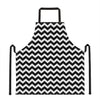 Black And White Chevron Pattern Print Apron