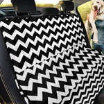 Black And White Chevron Pattern Print Pet Car Back Seat Cover