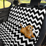Black And White Chevron Pattern Print Pet Car Back Seat Cover