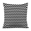 Black And White Chevron Pattern Print Pillow Cover