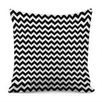 Black And White Chevron Pattern Print Pillow Cover