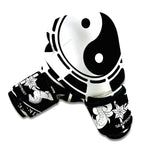 Black And White Chinese Zodiac Print Boxing Gloves
