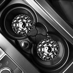 Black And White Chinese Zodiac Print Car Coasters