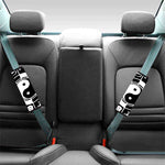 Black And White Chinese Zodiac Print Car Seat Belt Covers