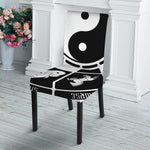 Black And White Chinese Zodiac Print Dining Chair Slipcover