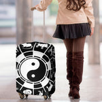 Black And White Chinese Zodiac Print Luggage Cover