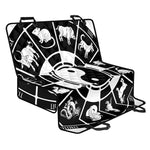Black And White Chinese Zodiac Print Pet Car Back Seat Cover