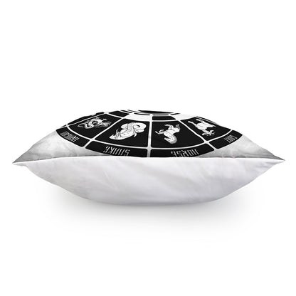 Black And White Chinese Zodiac Print Pillow Cover