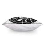 Black And White Chinese Zodiac Print Pillow Cover
