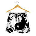 Black And White Chinese Zodiac Print Women's Shorts