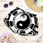 Black And White Chinese Zodiac Print Women's Shorts