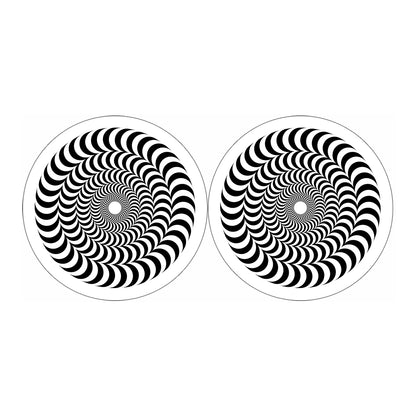 Black And White Circle Illusion Print Car Coasters