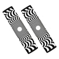 Black And White Circle Illusion Print Car Seat Belt Covers