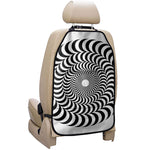 Black And White Circle Illusion Print Car Seat Organizers