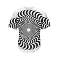 Black And White Circle Illusion Print Men's Baseball Jersey