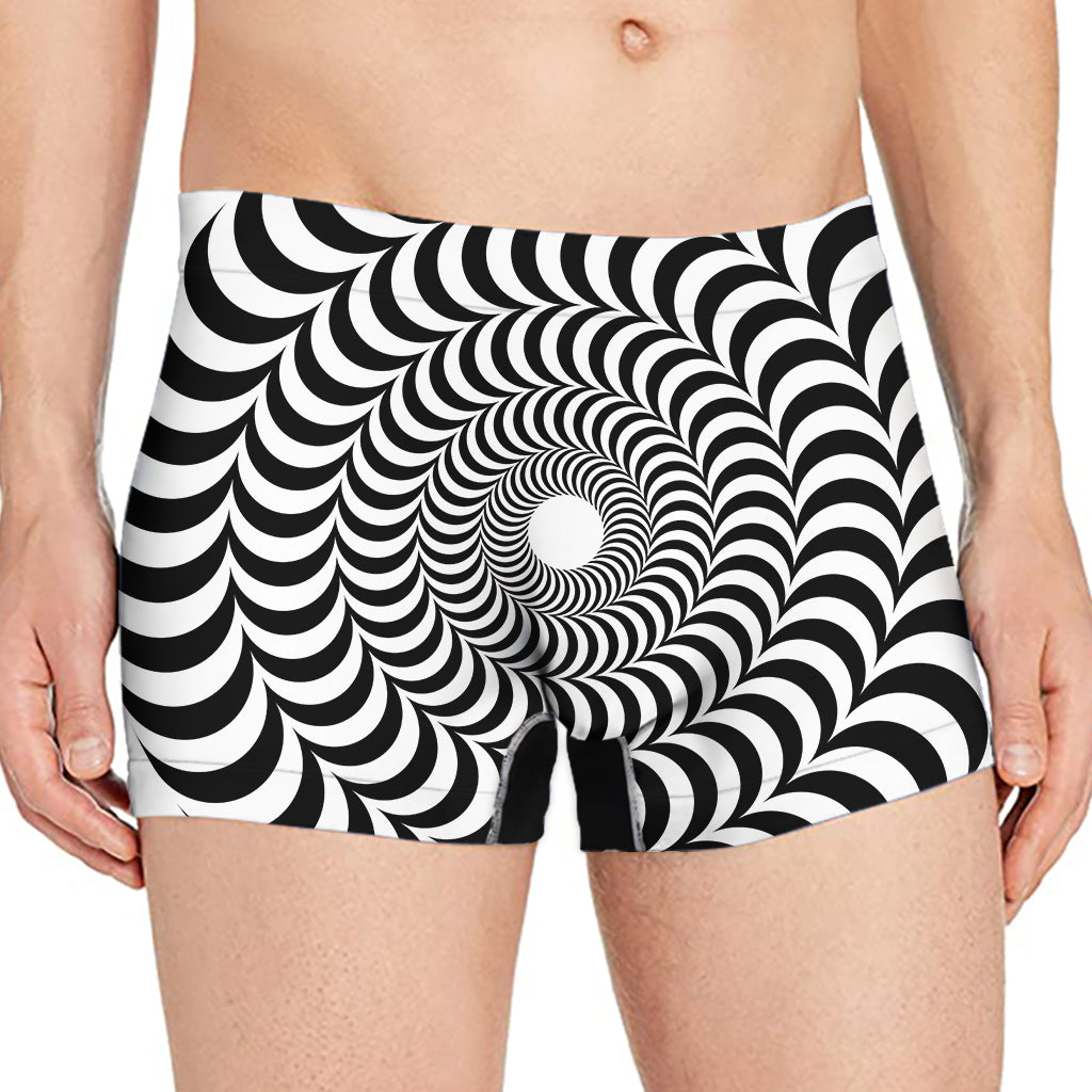 Black And White Circle Illusion Print Men's Boxer Briefs