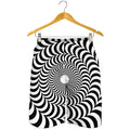 Black And White Circle Illusion Print Men's Shorts