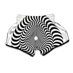 Black And White Circle Illusion Print Muay Thai Boxing Shorts