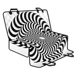 Black And White Circle Illusion Print Pet Car Back Seat Cover