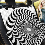 Black And White Circle Illusion Print Pet Car Back Seat Cover