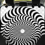 Black And White Circle Illusion Print Pet Car Back Seat Cover