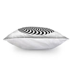 Black And White Circle Illusion Print Pillow Cover