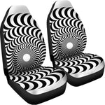 Black And White Circle Illusion Print Universal Fit Car Seat Covers