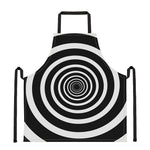 Black And White Circle Swirl Print Apron