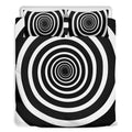 Black And White Circle Swirl Print Duvet Cover Bedding Set