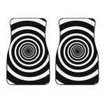 Black And White Circle Swirl Print Front Car Floor Mats