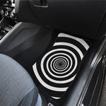 Black And White Circle Swirl Print Front Car Floor Mats