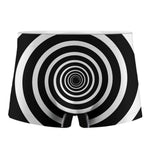 Black And White Circle Swirl Print Men's Boxer Briefs