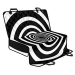 Black And White Circle Swirl Print Pet Car Back Seat Cover