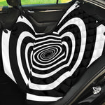Black And White Circle Swirl Print Pet Car Back Seat Cover