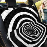 Black And White Circle Swirl Print Pet Car Back Seat Cover