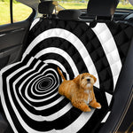 Black And White Circle Swirl Print Pet Car Back Seat Cover