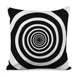 Black And White Circle Swirl Print Pillow Cover