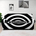 Black And White Circle Swirl Print Sofa Cover