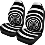 Black And White Circle Swirl Print Universal Fit Car Seat Covers