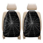 Black And White Cobweb Print Car Seat Organizers