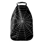Black And White Cobweb Print Car Seat Organizers
