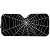 Black And White Cobweb Print Car Sun Shade