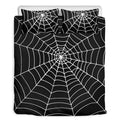 Black And White Cobweb Print Duvet Cover Bedding Set