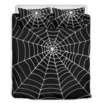 Black And White Cobweb Print Duvet Cover Bedding Set