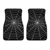 Black And White Cobweb Print Front Car Floor Mats