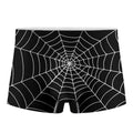 Black And White Cobweb Print Men's Boxer Briefs